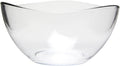 Red Co. Medium 2 Quart Clear Glass Wavy Serving & Mixing Bowl for Salad  Pasta  Desserts  Snacks