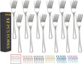 Silver Salad Forks Set of 12 pieces，Stainless Steel Flatware Forks 6.8 inch，Mirror Polish Small Utensils  New Kitchen Essentials Cutlery Set Dishwasher Safe