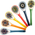 Asian Soup Spoon Set of 6 – Boho Ceramic Ramen Spoon with Long Handle  Deep Soup Spoons for Japanese Ramen  Pho  Dumplings  Miso  Wonton – Dishwasher Safe