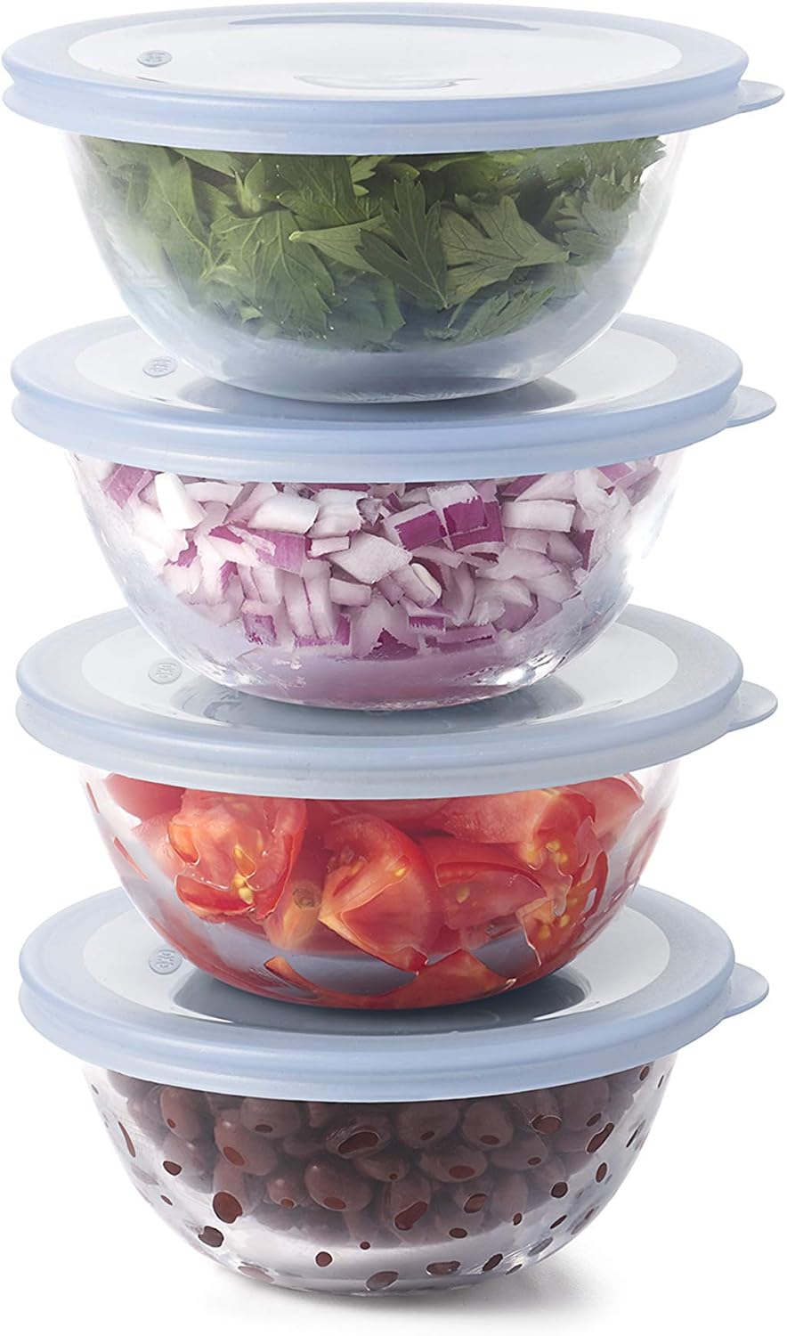 OXO 11205500 Good Grips 8-Piece Glass Prep Bowl Set  One Size  Clear