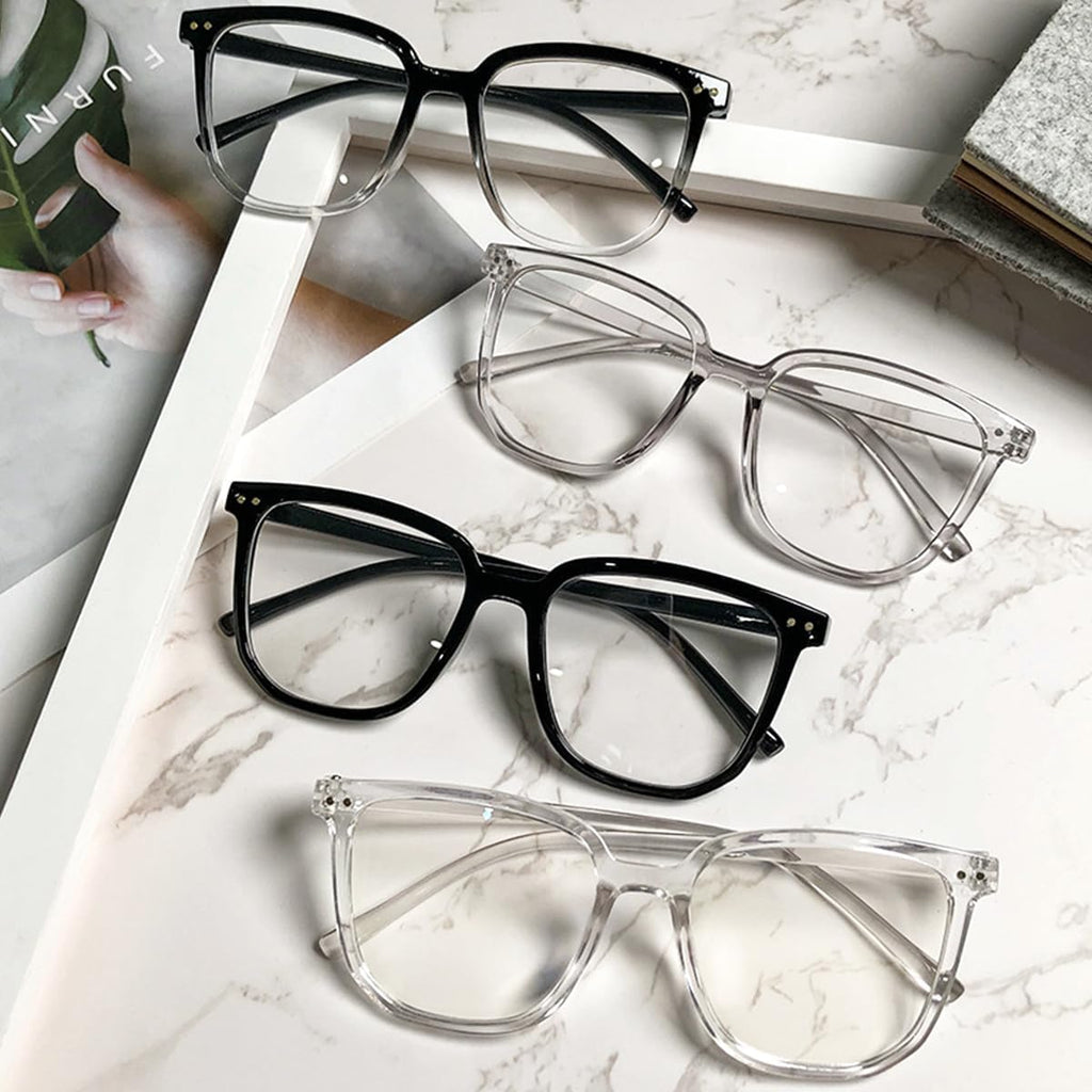 Blue Light Blocking Glasses for Women Men Fashion Square Blue Blockers Glasses Computer/TV/Phones/Gaming Glasses