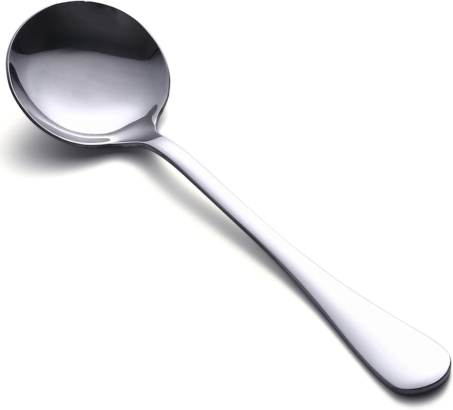 Soup Spoons  8-Piece Premium Stainless Steel Spoons Heavy-Weight Round Spoon Flatware Set