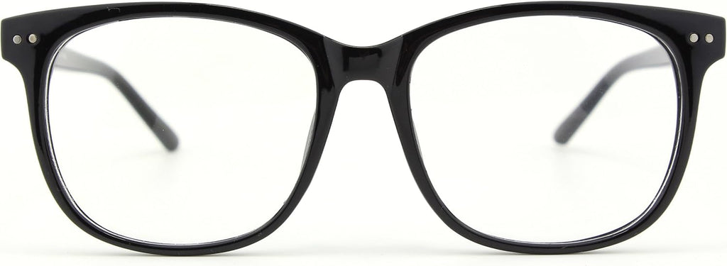 GQUEEN Fake Non Prescription Glasses Clear Lens for Women Men Oversized Frame UV400 Protection  201581