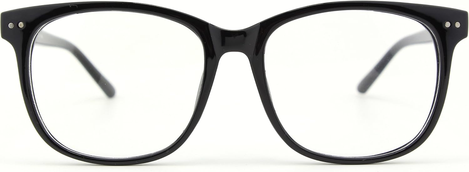GQUEEN Fake Non Prescription Glasses Clear Lens for Women Men Oversized Frame UV400 Protection  201581