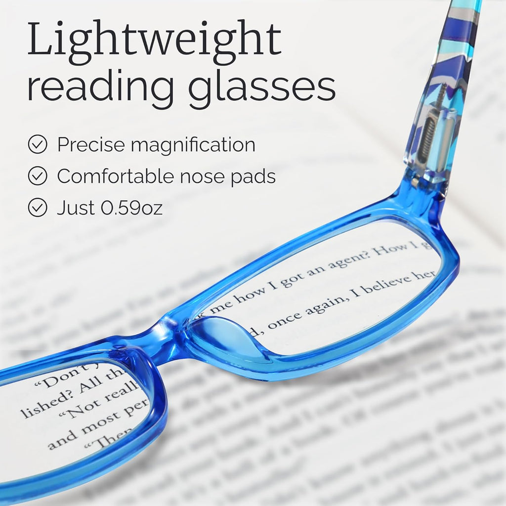 Gaoye Reading Glasses for Women  6 pack Fashion Readers for Women Spring Hinge Eye Glasses  Blue Light Reading Glasses