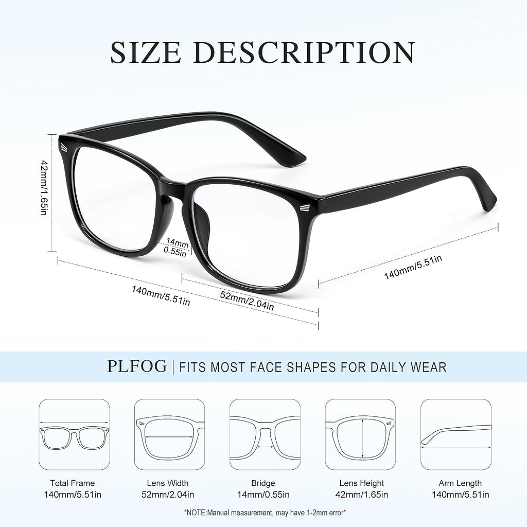 Blue Light Glasses For Woman Men - Anti Eyestrain Computer Gaming Eyeglasses Blue Light Blocking Glasses