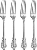 KEAWELL Luxury Dinner Fork  Set of 4  18/10 Stainless Steel  8 Inches  Dishwasher Safe  Mirror Polished  Silverware Fork Set (Silver)