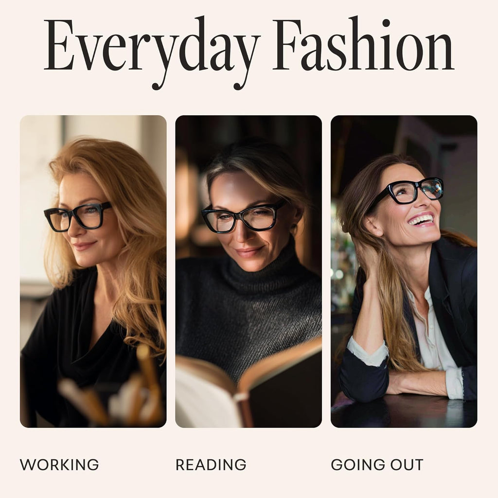 CCVOO 2.5 Oprah Style Reading Glasses for Women  Stylish Eyeglasses  Blue Light Readers for Women  Cheaters