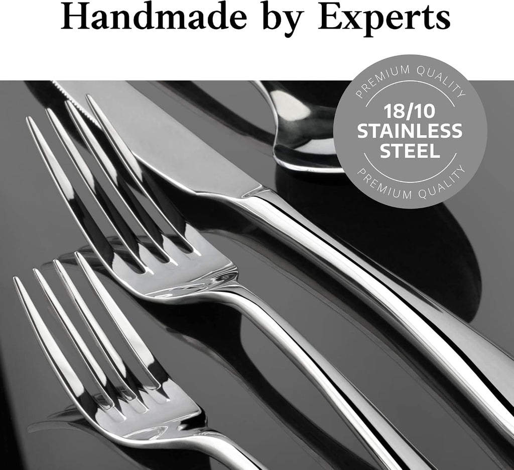 Artaste Rain II Forged 18/10 Stainless Steel (Silver (Set of 12)  Salad Fork (7-Inch))