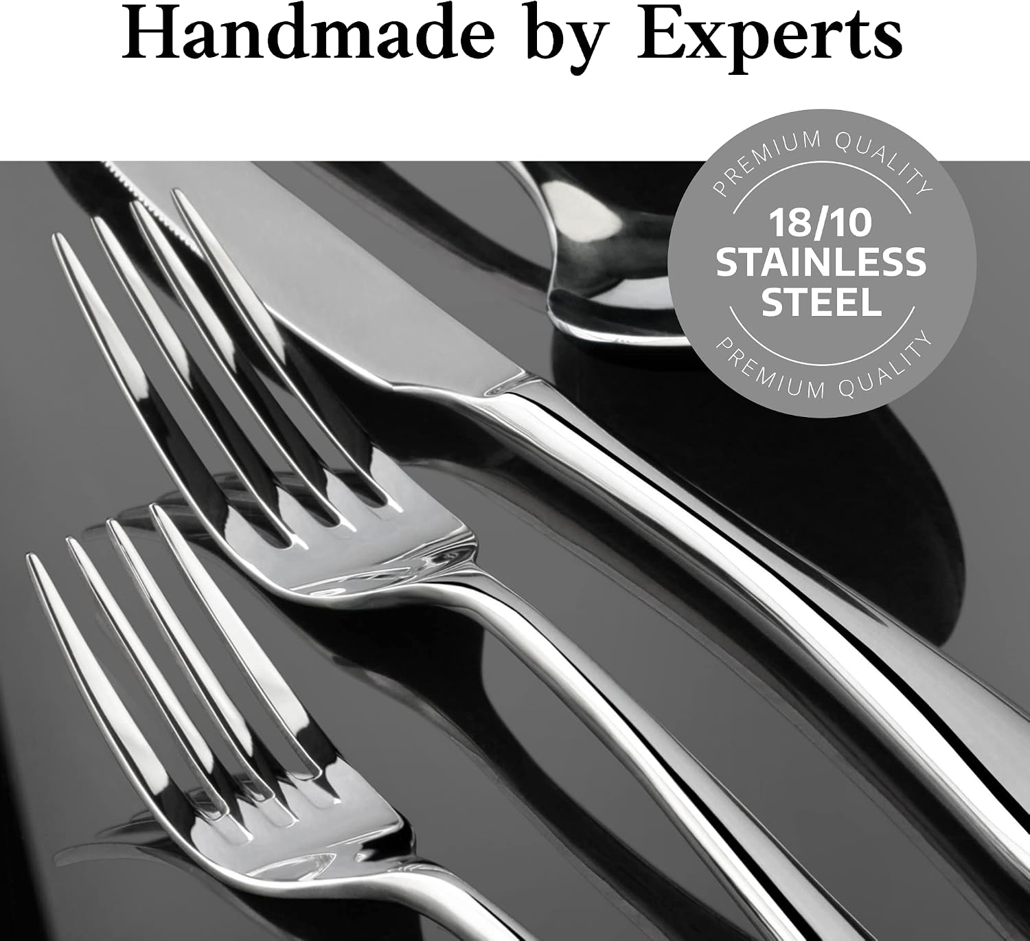 Artaste Rain II Forged 18/10 Stainless Steel (Silver (Set of 12)  Salad Fork (7-Inch))