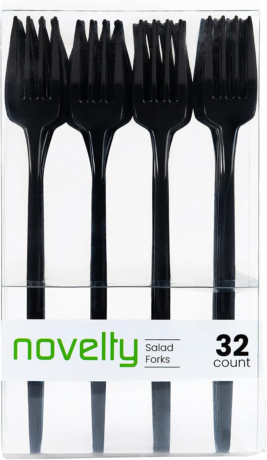 Novelty Modern Flatware  Cutlery  Salad forks Luxury Black 32 Count