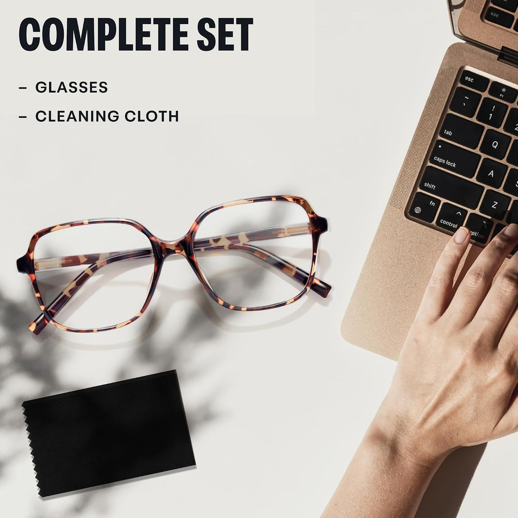 miyya Blue Light Blocking Glasses for Women  Blue Light Glasses for Women Oversized Fashion Glasses