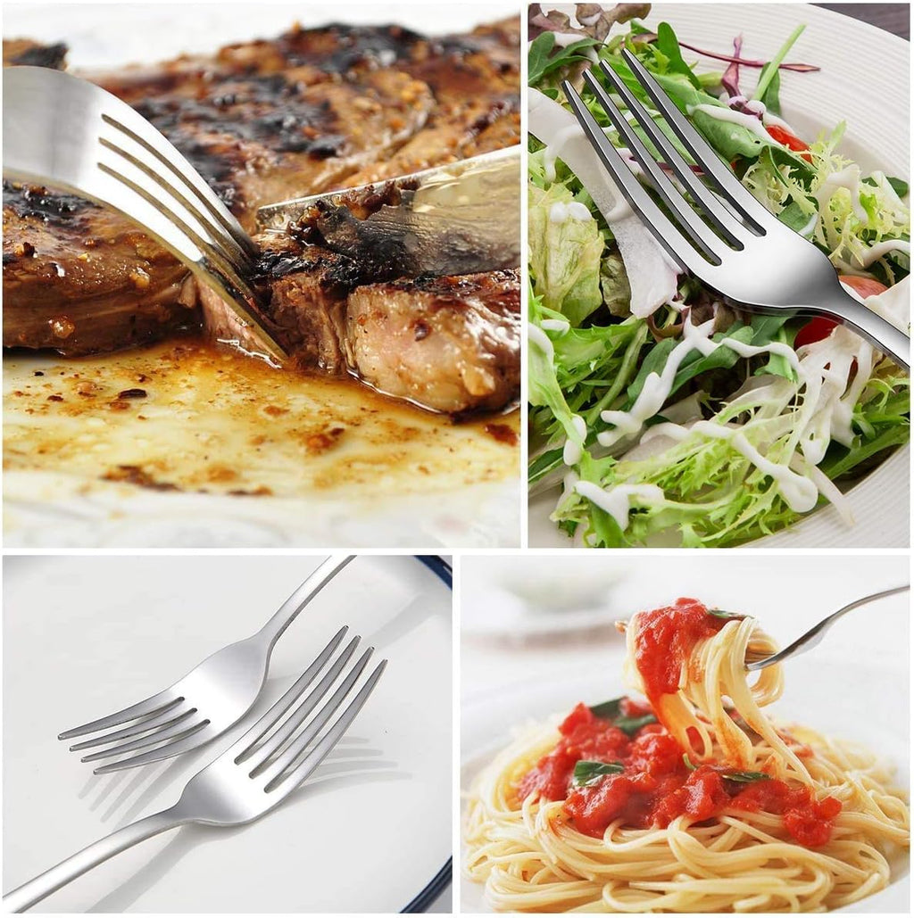10-Piece Dinner Forks Set Food-Grade Stainless - 7 Inches Table Forks Flatware Forks Dessert Forks Salad Forks