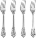 KEAWELL Luxury Salad Forks Dessert Forks Set  Set of 4  18/10 Stainless Steel  7 Inches  Dishwasher Safe  Mirror Polished  Silverware Fork Set (Silver)
