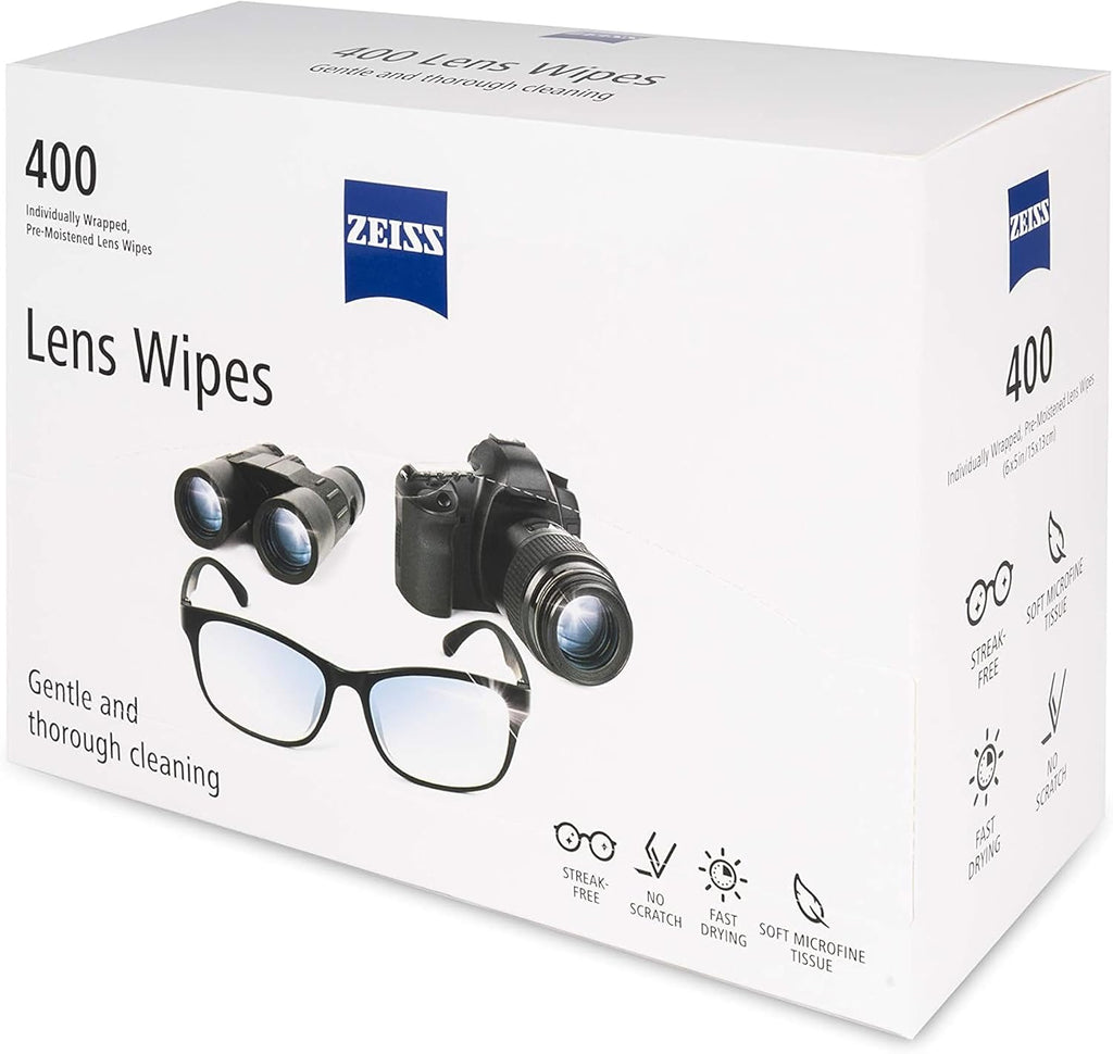 ZEISS Pre-Moistened Alcohol Wipes  Glasses Cleaner  400 Count