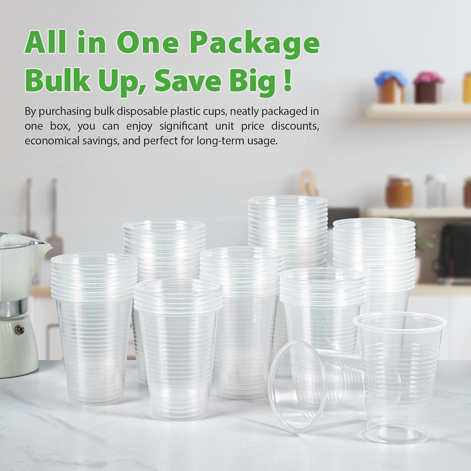 Lilymicky 1000 PACK 9 oz Clear Plastic Cups  9 Ounce Disposable Drinking Cups for Birthday Parties  Picnics  Ceremonies  and any Events