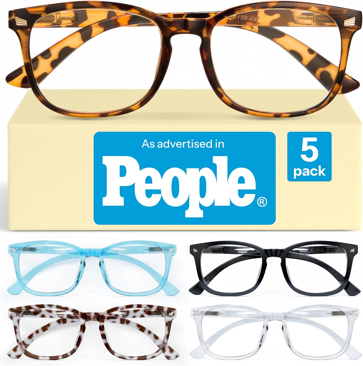 CCVOO 1.75 Reading Glasses for Women  Eye glasses  Blue Light Readers for Women  Cheaters