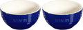 STAUB Ceramic 2-pc Large Universal Bowl Set  6.5-inch/1.25-qt  Dark Blue