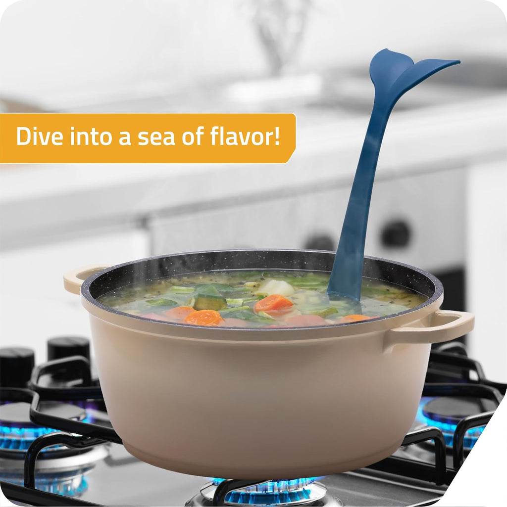 Peleg Design Souper Tail Soup Ladle - Ideal for Cooking  Serving Soup  Stew  and more – Fun and Decorative Ladle Spoon during Meals or Gatherings