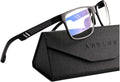 ANYLUV Blue Light Blocking Glasses Men Computer Gaming Glasses Lightweight Al-Mg Metal Anti Eyestrain Eye Protection
