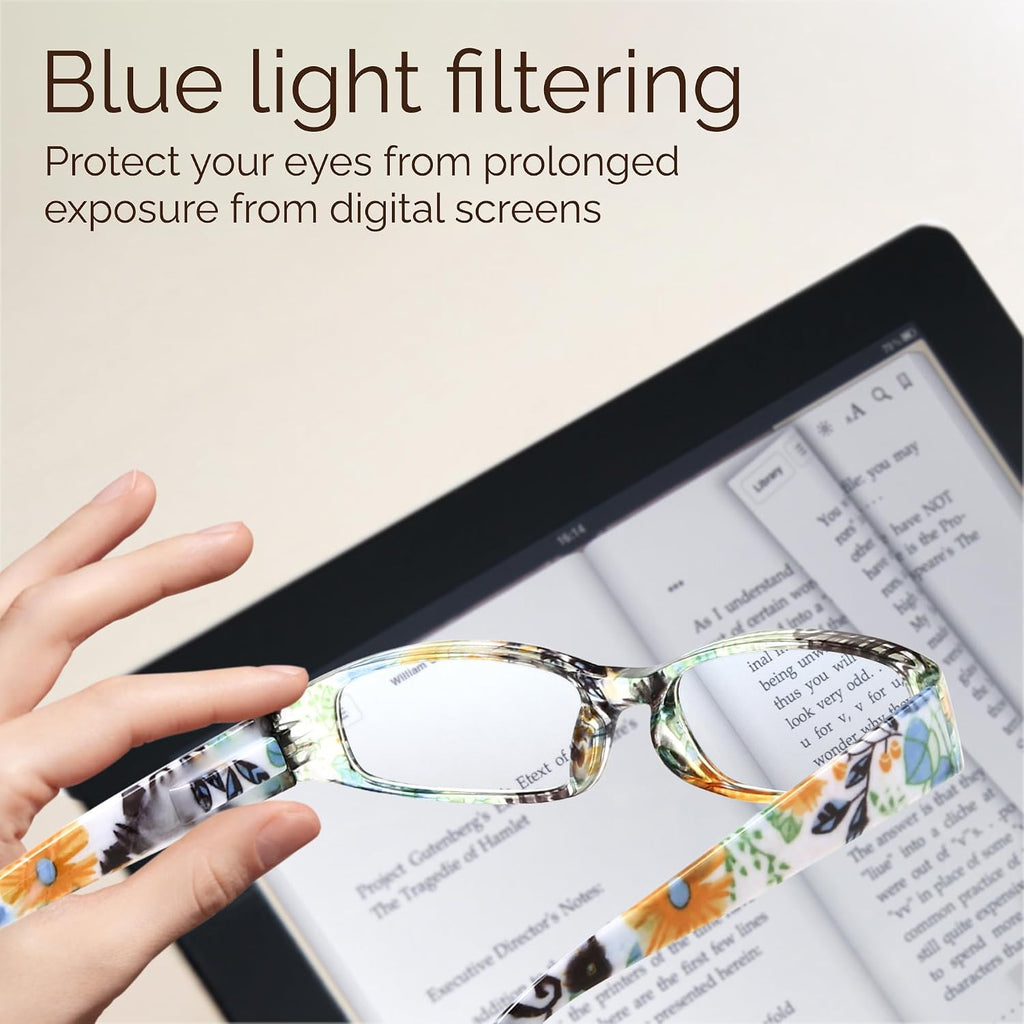 Gaoye +2.75 Readers for Women  Blue Light Blocking Reading Glasses  Stylish Reading Glasses for Women in 4 Patterns