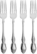 Oneida Louisiana 4-Piece Fine Dinner Forks Stainless Steel Silverware Set  18/8 Stainless Steel Fork Set  Service For 4  Dishwasher Safe  Mirror Finish  Utensils  Flatware Tableware (Silver  4 Piece)