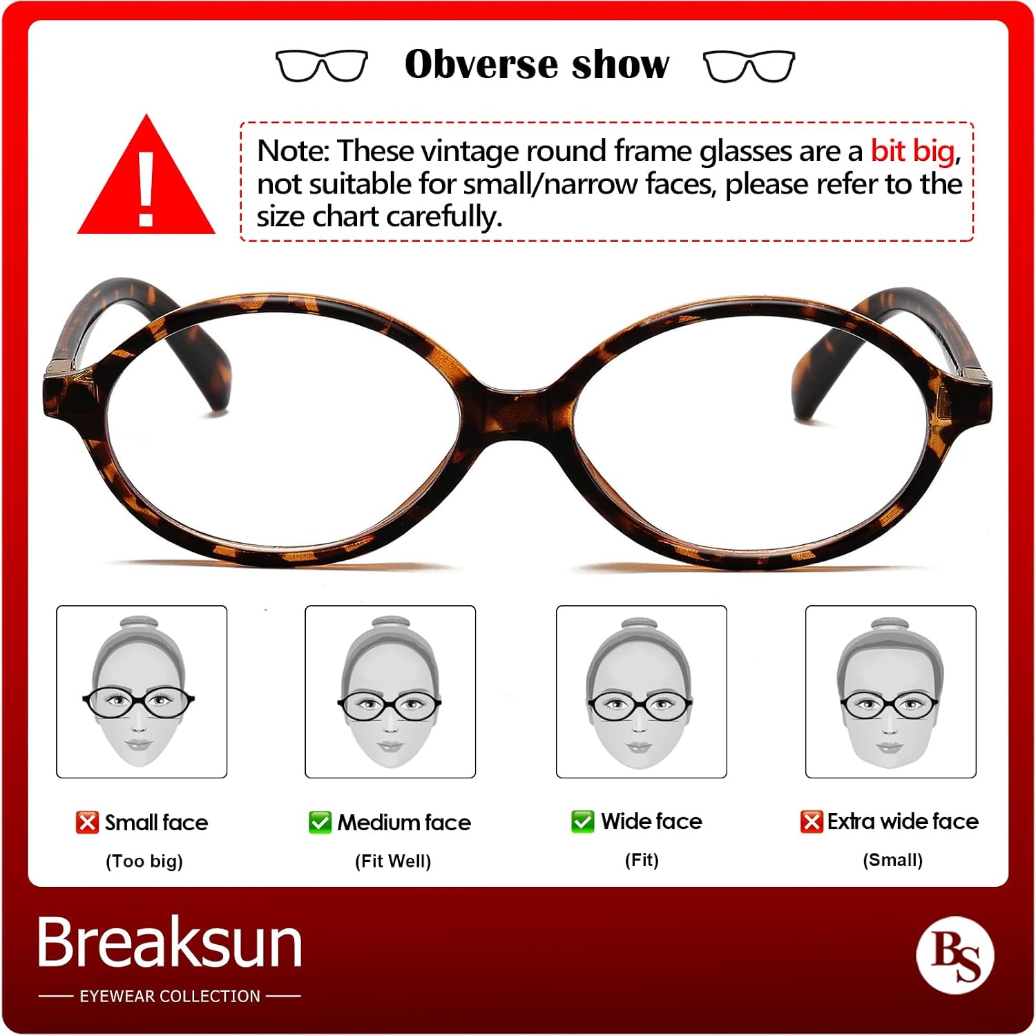 Fashion Oval Glasses for Women Men Retro Round Tortoise Frame Blue Light Glasses Nerd Eyeglasses