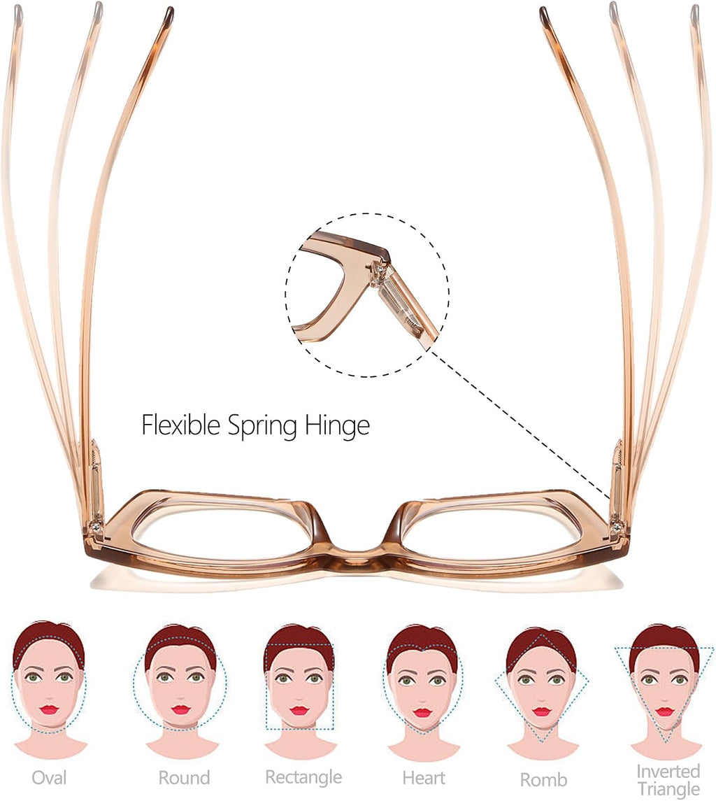 Oprah- Readers for Women - Stylis Style Reading Glasses with Blue Light Blocking and Spring Hinge