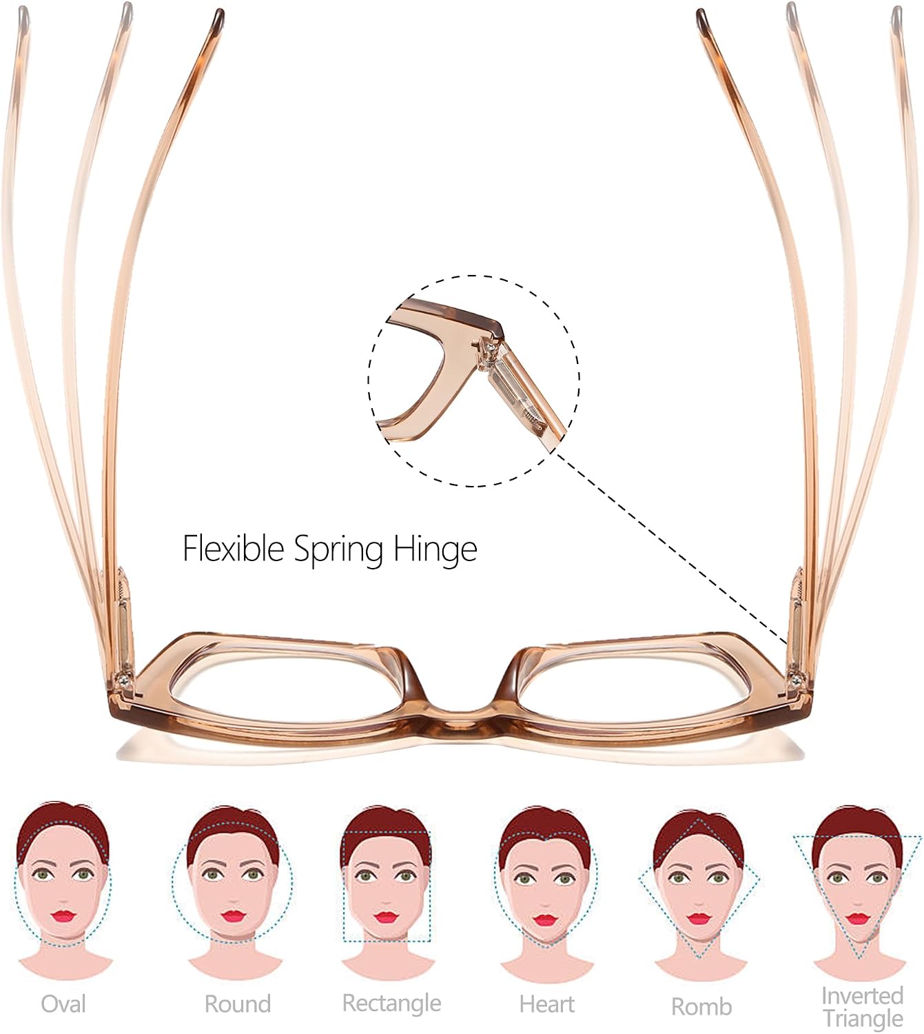 Oprah- Readers for Women - Stylis Style Reading Glasses with Blue Light Blocking and Spring Hinge