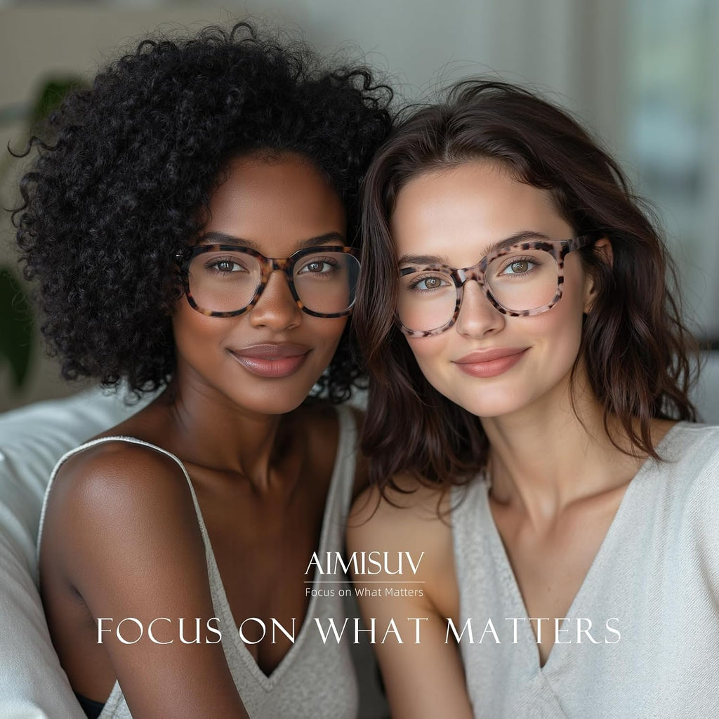Reading Glasses for Women Men - Blue Light Blocking Magnifying Readers Oprah Square Anti-Glare Computer Eyeglasses
