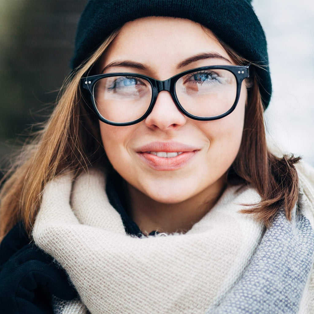 GQUEEN Fake Non Prescription Glasses Clear Lens for Women Men Oversized Frame UV400 Protection  201581