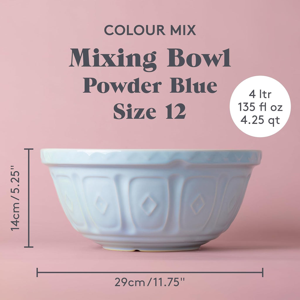 Mason Cash | Color Mix S12 Powder Blue Mixing Bowl - 4.25 Quart