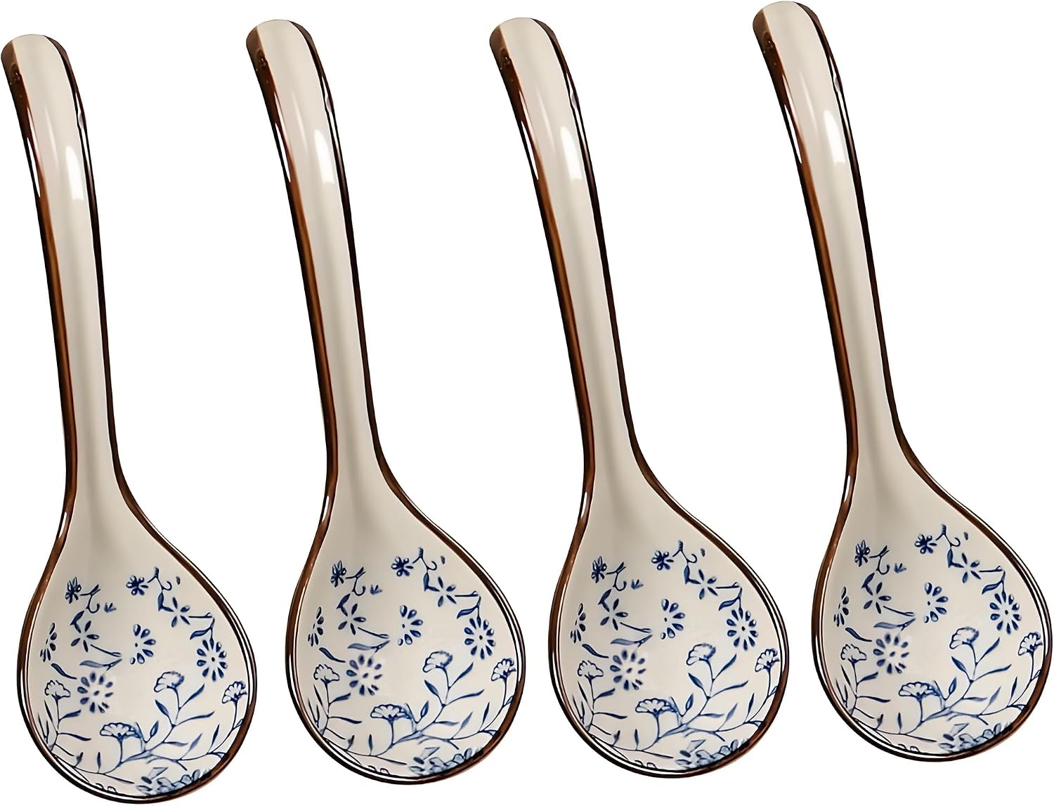 4 pieces Hand-crafted Japanese style Ceramic Soup Spoon(gift boxes including)