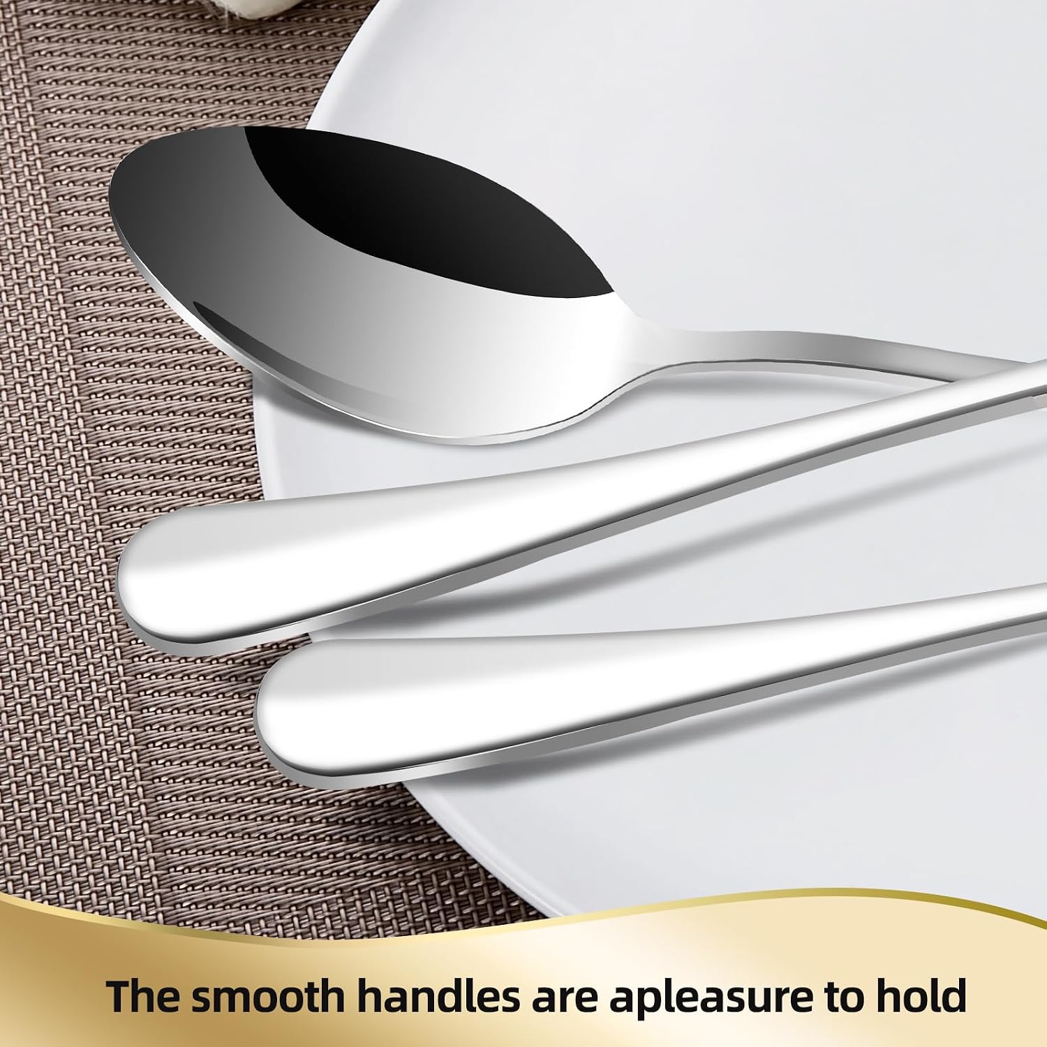 12 Pieces Spoons and Forks Set Food Grade Stainless Steel Flatware Cutlery Set 6 Forks(6.8 inch) and 6 Spoons(6.6inch) Silverware Set for Home Kitchen Restaurant-Mirror Polished & Dishwasher Safe