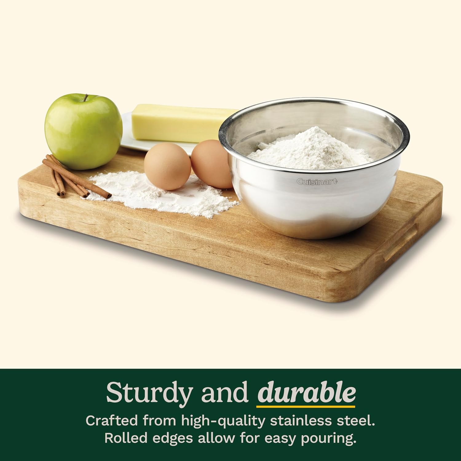Cuisinart Mixing Bowl Set  Stainless Steel  3-Piece  CTG-00-SMB