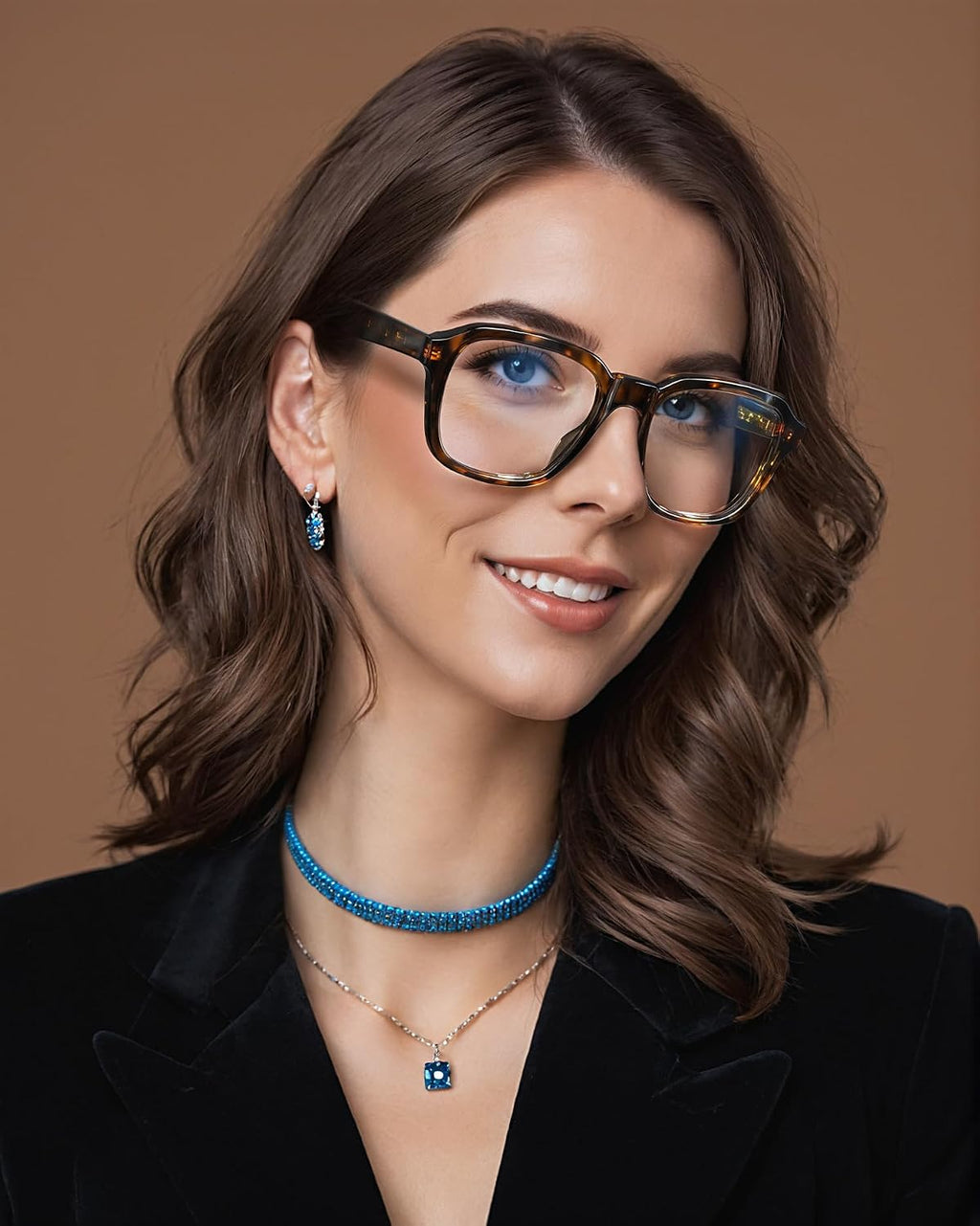 VISOONE Oversized Square Blue Light Blocking Glasses Fashion Computer Eyewear for Women and Men BENNETT