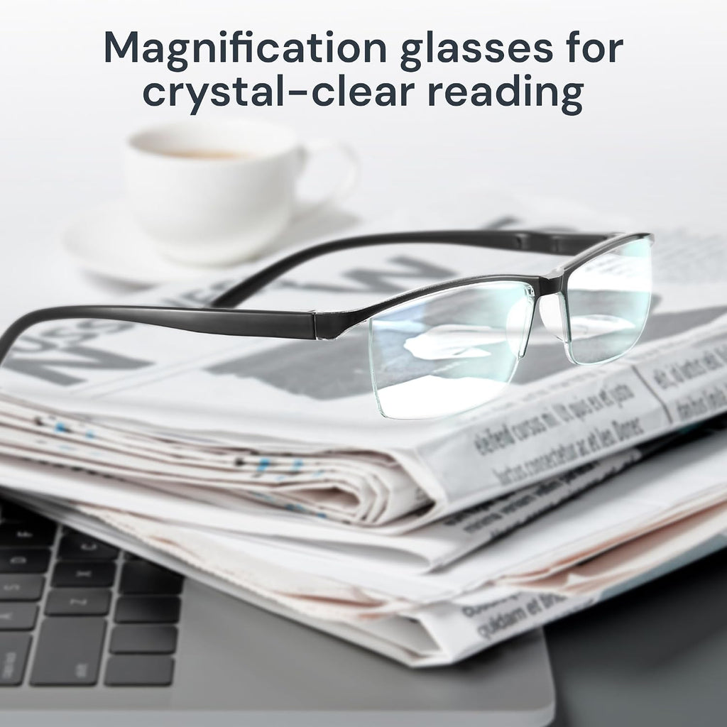 Gaoye 6 pack Executive Style Reading Glasses Men - Durable Readers with Blue Light Filtering - Comfortable Fit with TR90 Frames