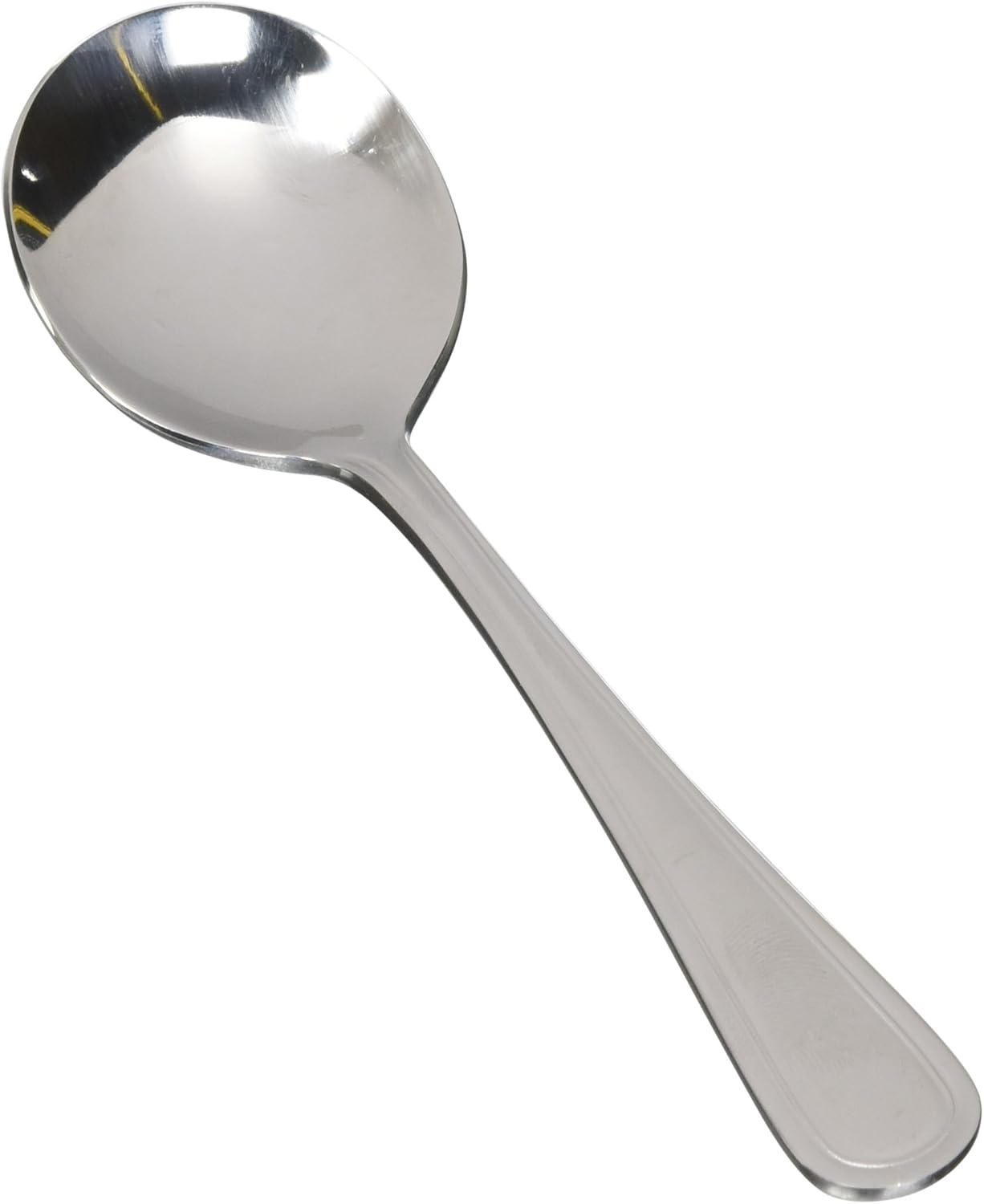 Winco 12 Pack Round Soup/Bouillon Spoons Stainless Steel  Continental Collection