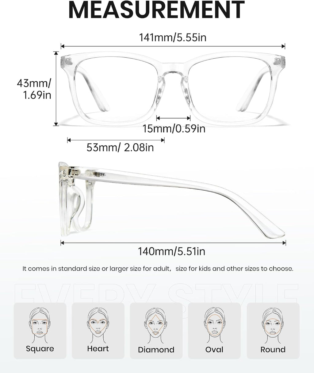 Cyxus Blue Light Glasses for Men Women Reduce Eye Strain UV Blocking for Computer Screen 8082