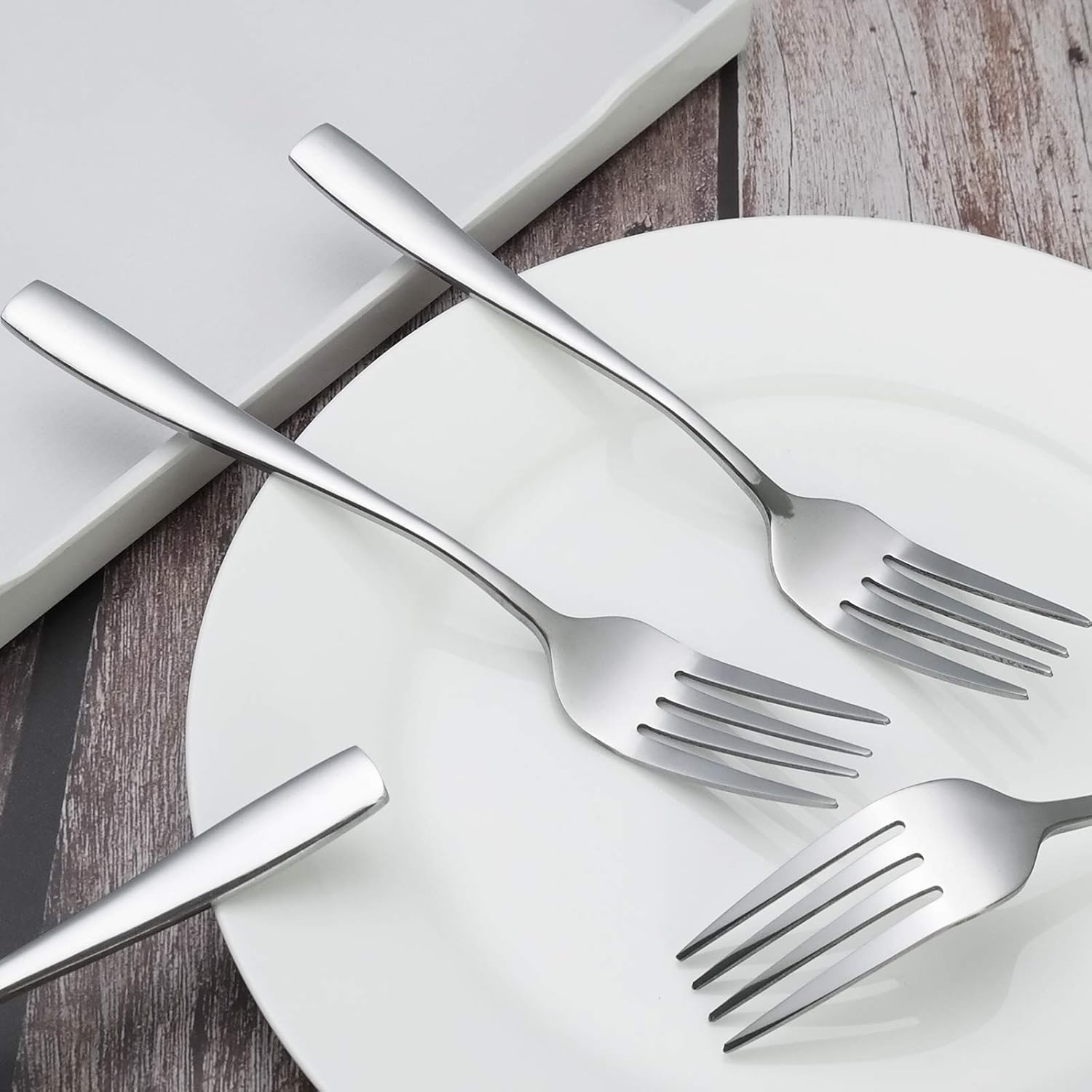 Asking 12-Piece Stainless Steel Dessert Forks  Silverware Set Dessert Forks