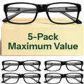 Gaoye 2.75 Professional Reading Glasses for All Day - Computer Readers with Blue Light Protection - Value Pack