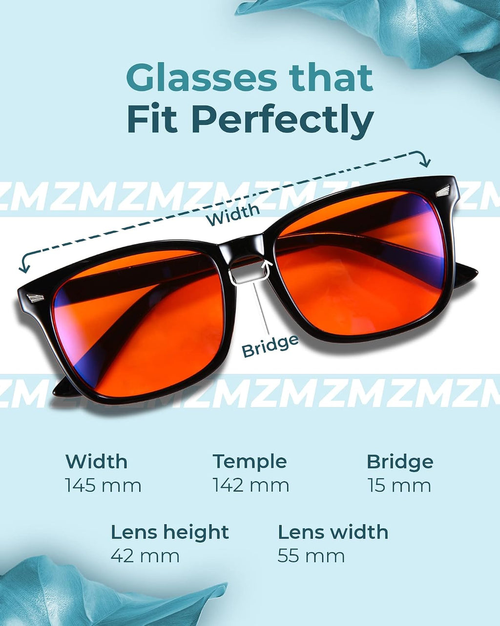 100% Blue Light Blocking Glasses - Women + Men - Better Sleep - Anti Eye Strain Protection - Computer Screens Gaming