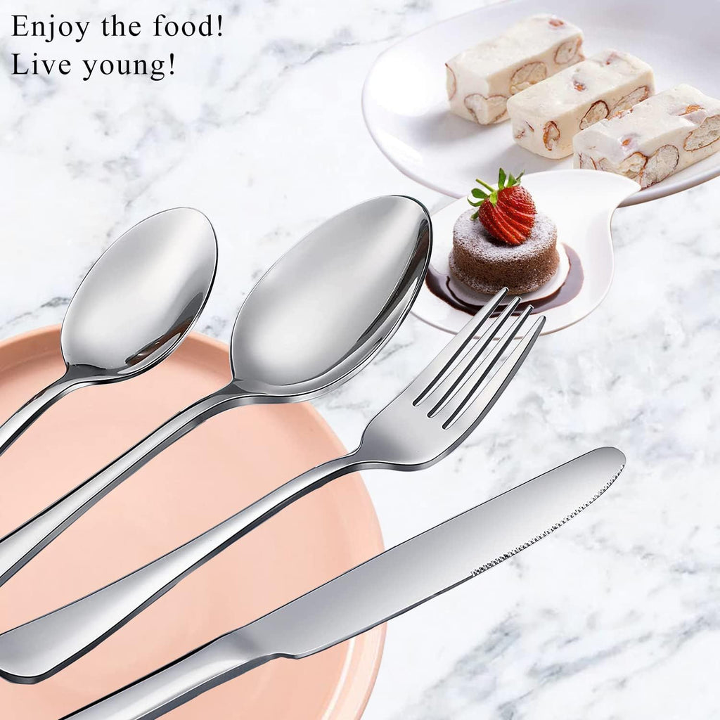 12 Pcs Dinner Forks  Top Food Grade Stainless Steel Silverware Set  7.1 inch Flatware  Table Forks Use for Home Kitchen Restaurant  Mirror Polished & Dishwasher Safe