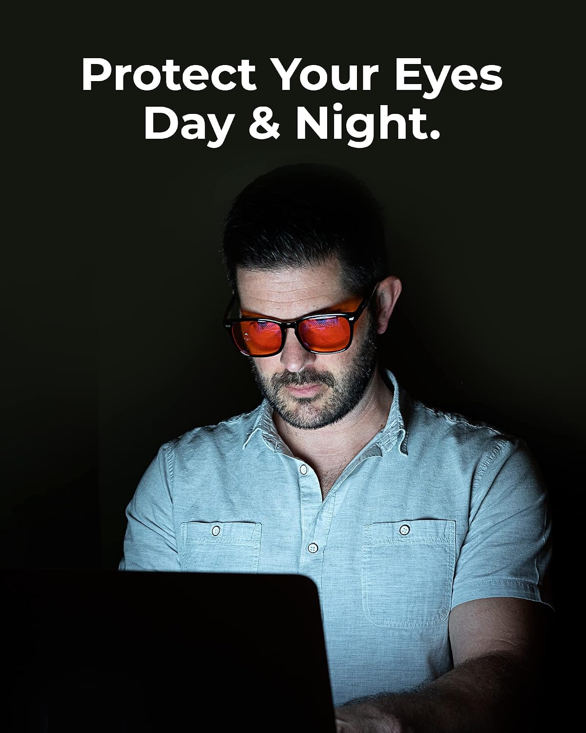 100% Blue Light Blocking Glasses - Women + Men - Better Sleep - Anti Eye Strain Protection - Computer Screens Gaming