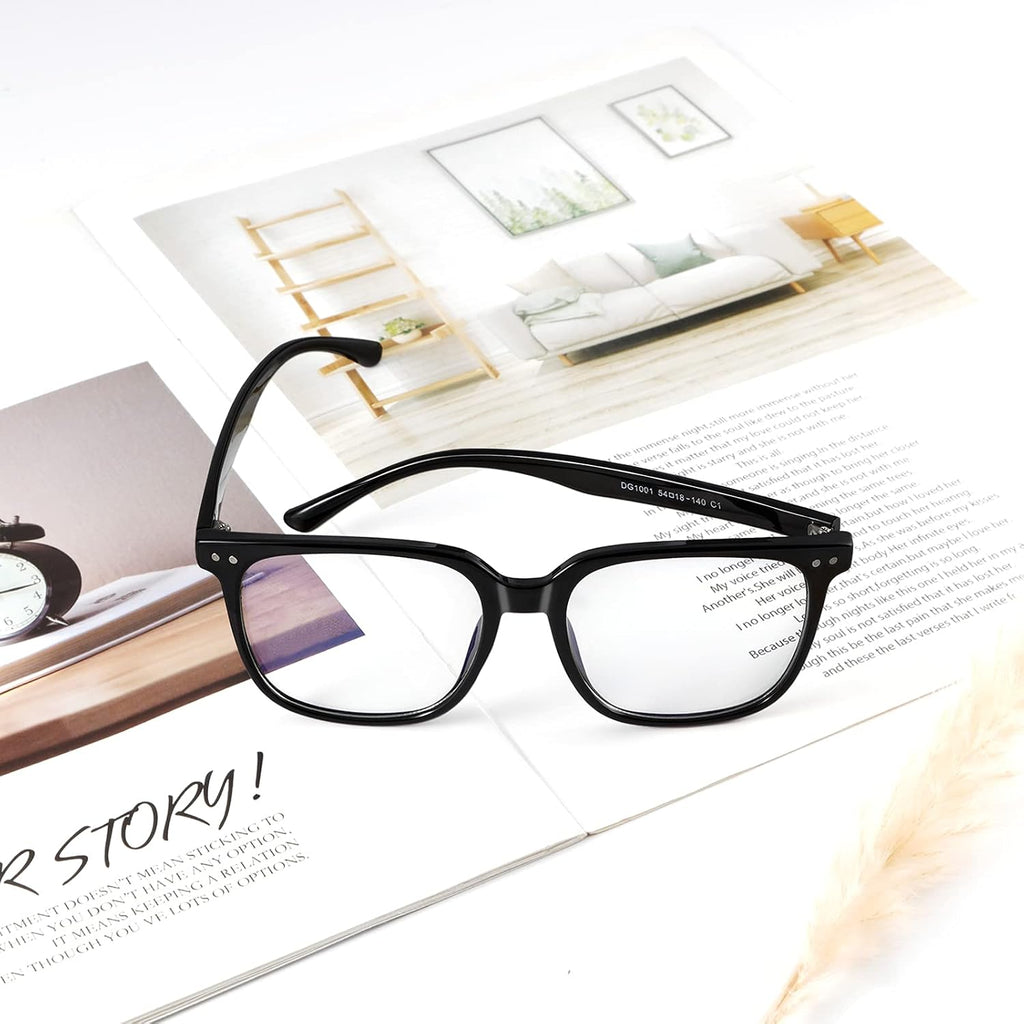 Oversized Square Blue Light Blocking Glasses for Women and Men - Gaming & Computer Anti-Fatigue