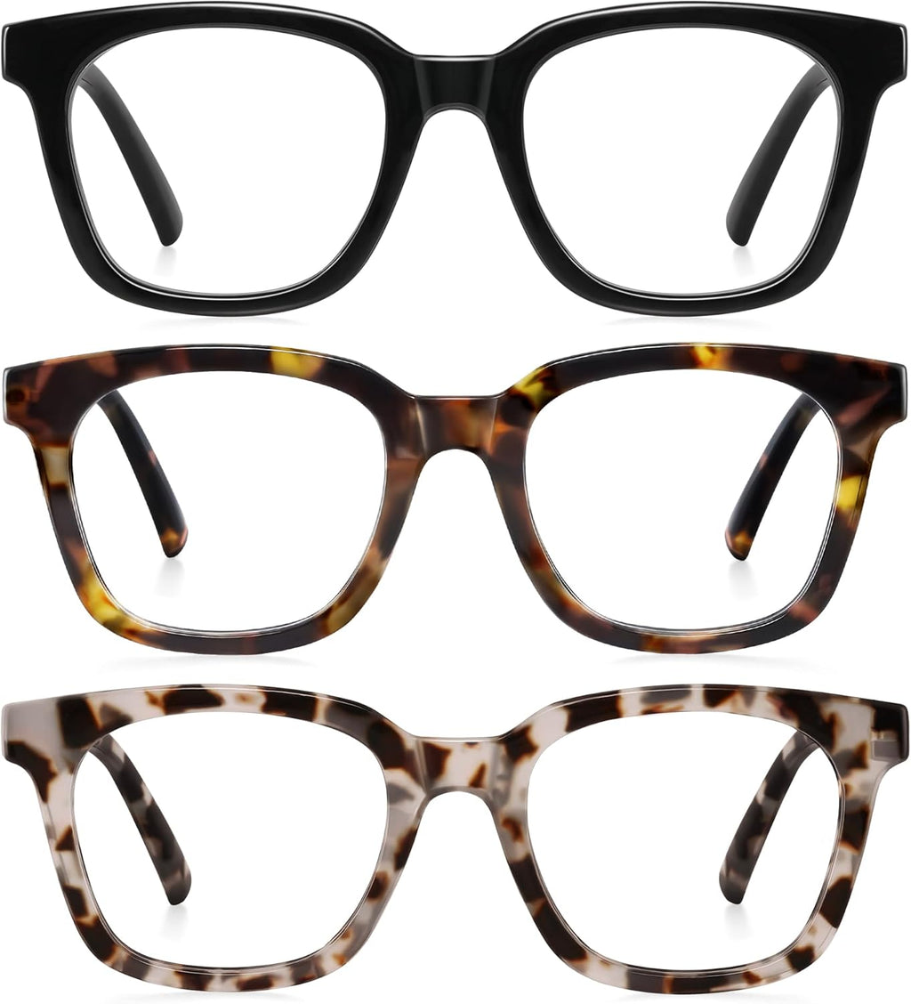 Reading Glasses for Women Men - Blue Light Blocking Magnifying Readers Oprah Square Anti-Glare Computer Eyeglasses