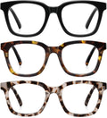 Reading Glasses for Women Men - Blue Light Blocking Magnifying Readers Oprah Square Anti-Glare Computer Eyeglasses