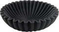 Large Modern Decorative Ruffle Bowl for Home Decor Fruit Bowl Organic Catch All Key Kitchen Entryway Shelf Coffee Table Black