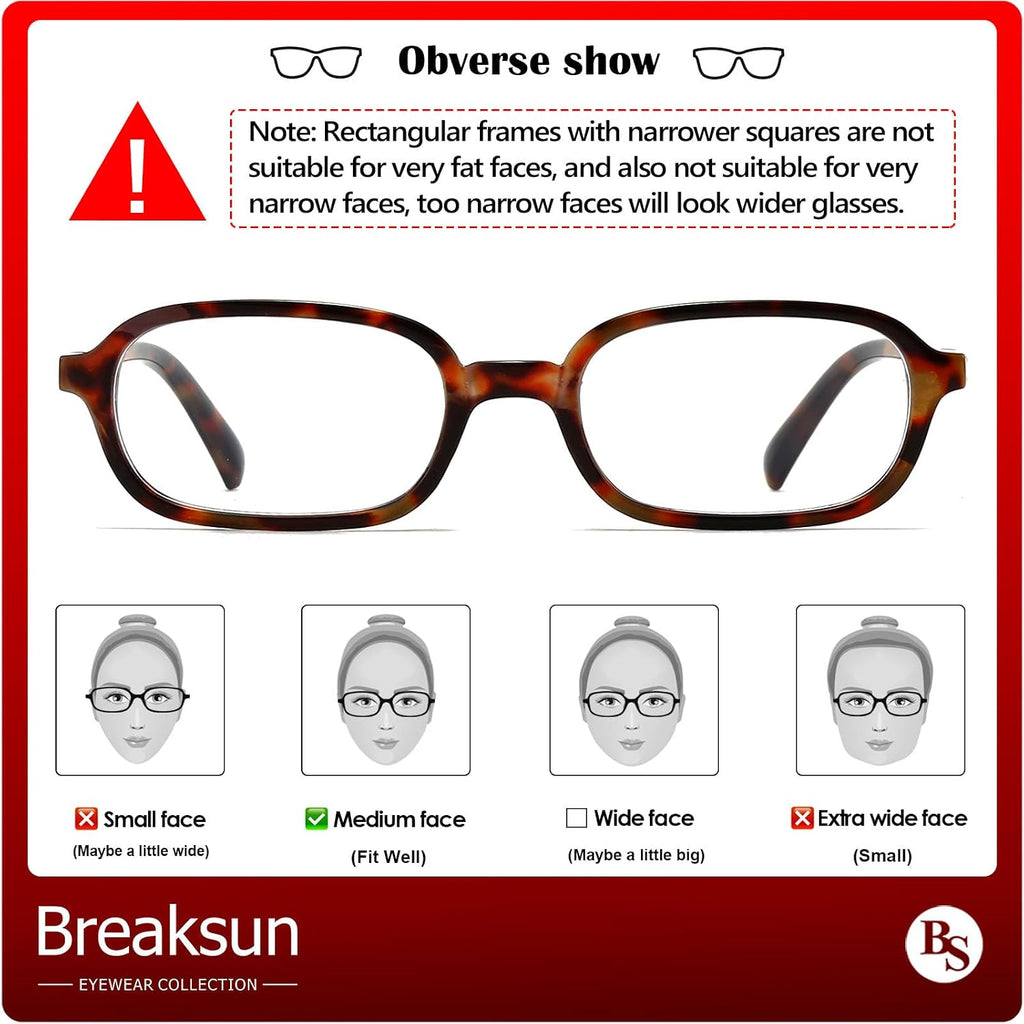 Retro Rectangle Glasses for Women Men Small Square Blue Light Blocking Glasses Vintage Eyeglasses