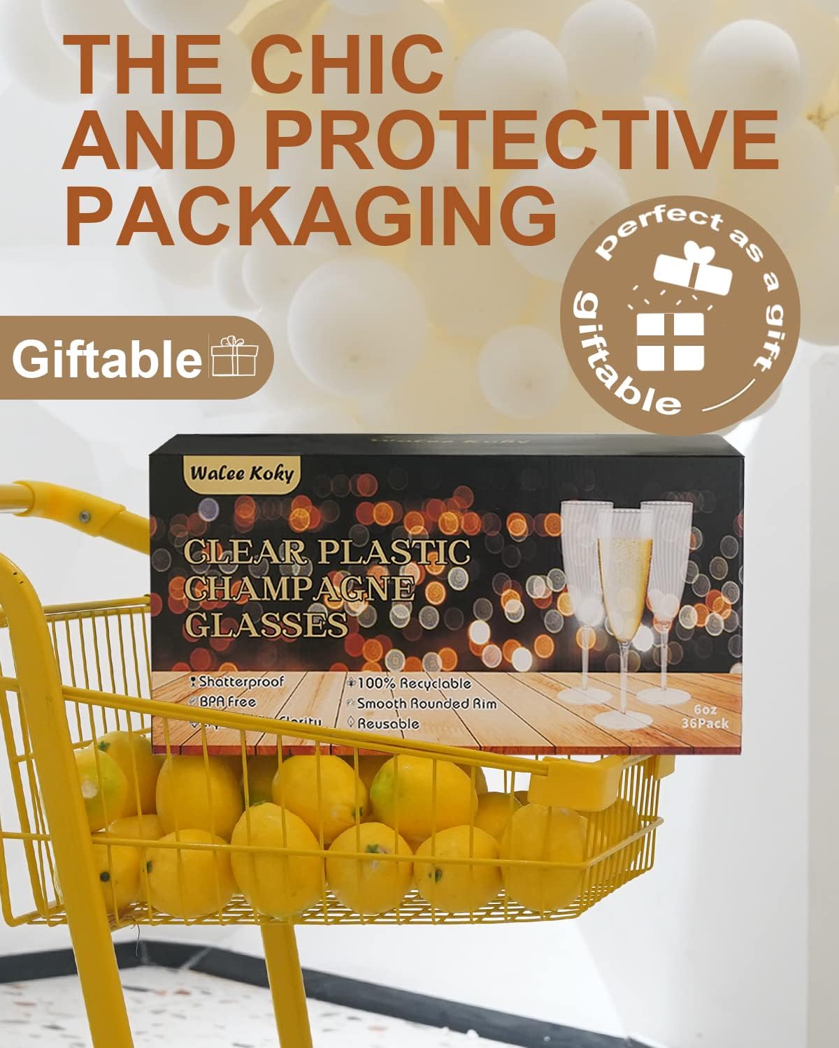 Plastic Champagne Flutes  36 PCS Clear Disposable Wine Glasses Reusable Plastic Cocktail Cups for Home Daily Life Party Birthday Wedding Toasting Drinking Champagne(6 oz)